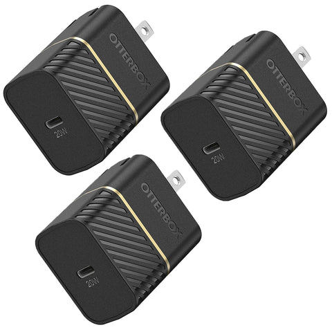 OtterBox USB-C Fast Charge Wall Charger 20W (3-Pack) - Black Shimmer (New) OtterBox USB-C Fast Charge Wall Charger 20W (3-Pack) - Black Shimmer (New)