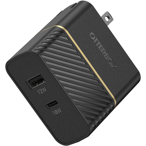 OtterBox USB-C and USB-A Dual Port Wall Charger 30W Combined - Black Shimmer (New) OtterBox USB-C and USB-A Dual Port Wall Charger 30W Combined - Black Shimmer (New)
