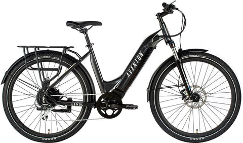 Aventon Level Commuter Step-Through Ebike with 40-mile Range - M/L - Earth Grey (Pre-Owned) Aventon Level Commuter Step-Through Ebike with 40-mile Range - M/L - Earth Grey (Pre-Owned)