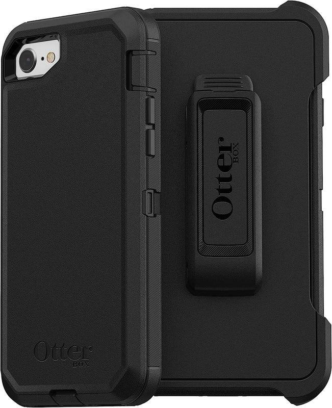 OtterBox DEFENDER SERIES Case & Holster for iPhone 7 / iPhone 8 - Black (Certified Refurbished)