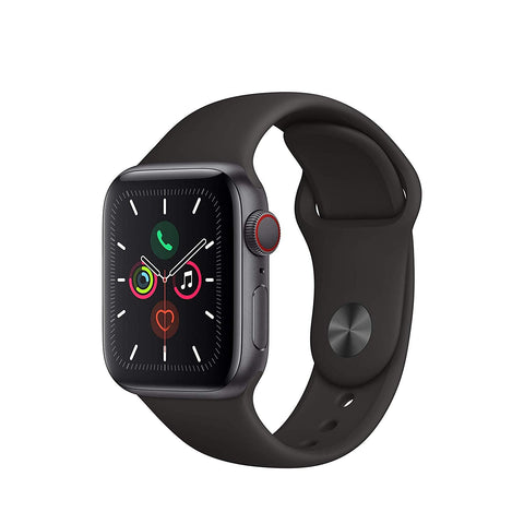 Apple Watch Series 5 (2019) 40mm GPS + Cellular Space Gray Aluminum Case & Black Sport Band (Pre-Owned)