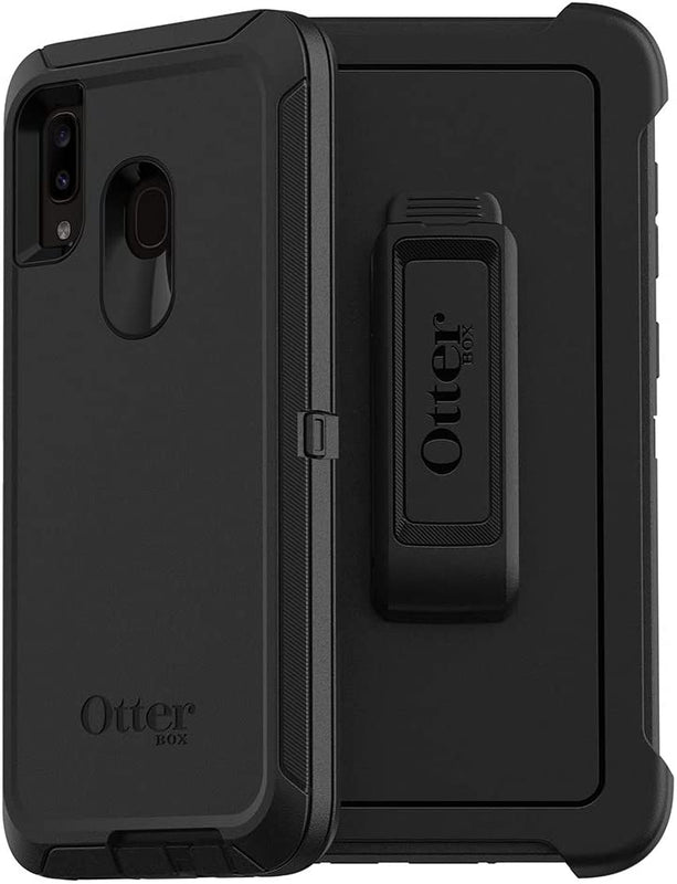 OtterBox DEFENDER SERIES Case & Holster for Samsung Galaxy A20 - Black (Certified Refurbished)