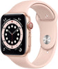 Apple Watch Series 6 (2020) 44mm GPS + Cellular - Gold Aluminum Case & Pink Sand Sport Band (Pre-Owned)