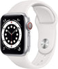 Apple Watch Series 6 (2020) 40mm GPS + Cellular - Silver Aluminum Case & White Sport (Refurbished)