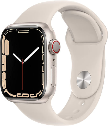 Apple Watch Series 7 (2021) 41mm GPS + Cellular - Starlight Aluminum Case & Starlight Sport Band (Refurbished)