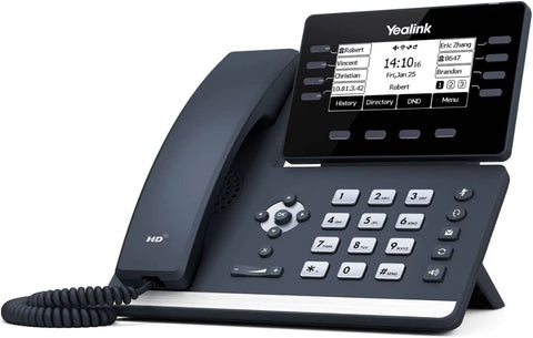 Yealink T53W IP Phone, 12 VoIP Accounts. 3.7-Inch Display w/o Adapter - Black (Certified Refurbished)