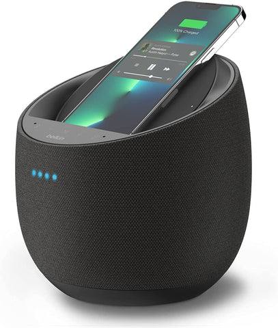 Belkin SoundForm Elite Hi-Fi Smart Speaker + Wireless Charger - Black (Certified Refurbished)