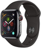 Apple Watch Series 4 (2018) 40mm GPS + Cellular - Black Stainless Steel Case & Black Sport Band (Refurbished)