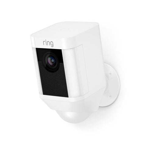 Ring Spotlight HD Security Camera w/Builtin Two-Way Talk & Siren Alarm - White (New)