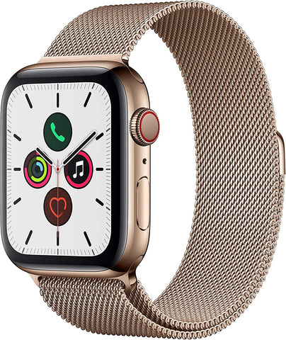 Apple Watch Series 5 (2019) 44mm GPS + Cellular -  Gold Stainless Steel Case & Gold Milanese Loop (New)