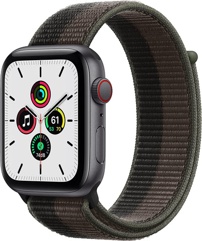 Apple Watch Series SE 1st Gen (2020) 40mm GPS + Cellular - Space Gray Case & Tornado Sport Loop (New)