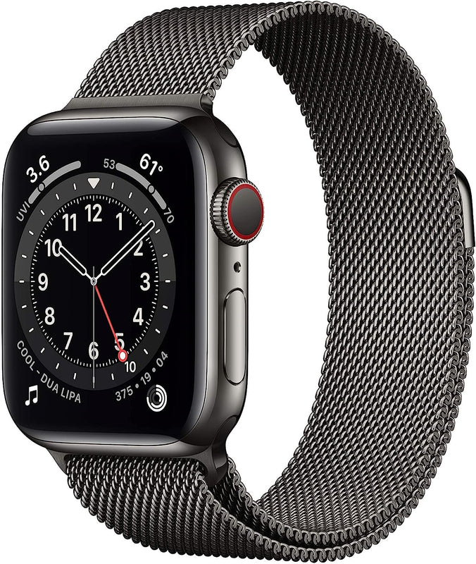 Apple Watch Series 6 (2020) 40mm GPS + Cellular - Graphite Stainless Steel Case & Graphite Milanese Loop (New)