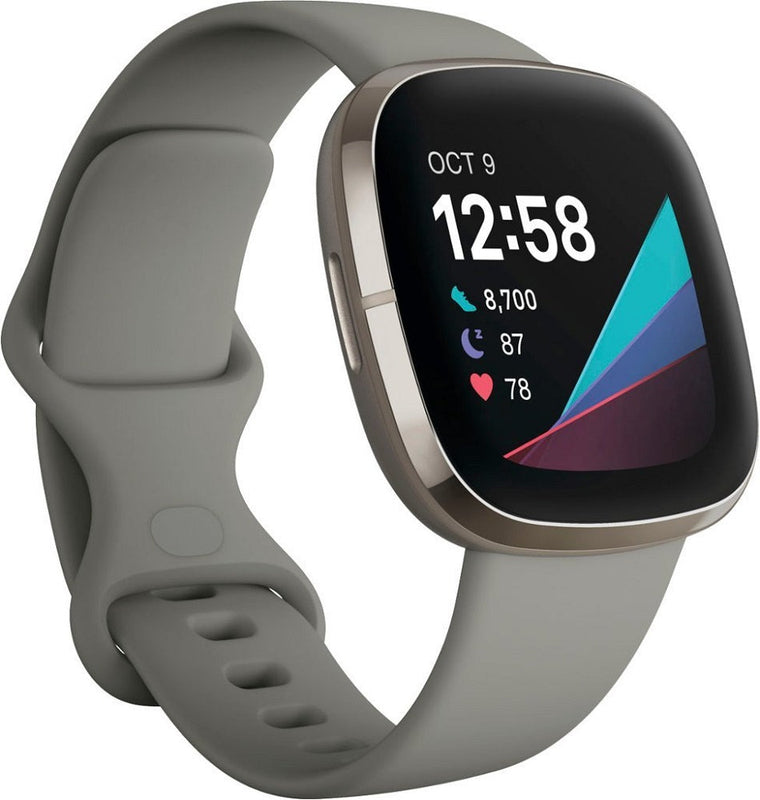 Fitbit Sense Advanced Health Smartwatch with GPS & Bluetooth - Silver (New)