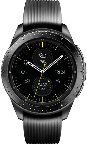 Samsung Galaxy Watch GPS & Bluetooth w/ 42mm Black Case & Black Rubber Band (Refurbished)