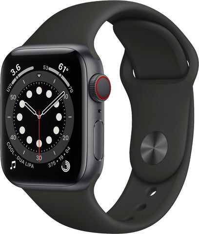 Apple Watch Series 6 (2020) 40mm GPS + Cellular - Space Gray Aluminum Case & Black Sport Band (Pre-Owned)