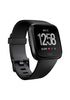 Fitbit Versa Smart Watch with Heart Rate Monitor, S & L Bands Included - Black (Pre-Owned)