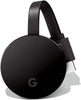 Google Chromecast Ultra 4K Streaming Media Player - Black (Refurbished)