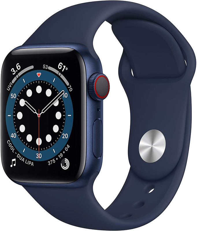 Apple Watch Series 6 (2020) 40mm GPS + Cellular - Blue Aluminum Case & Deep Navy Sport Band (Pre-Owned)