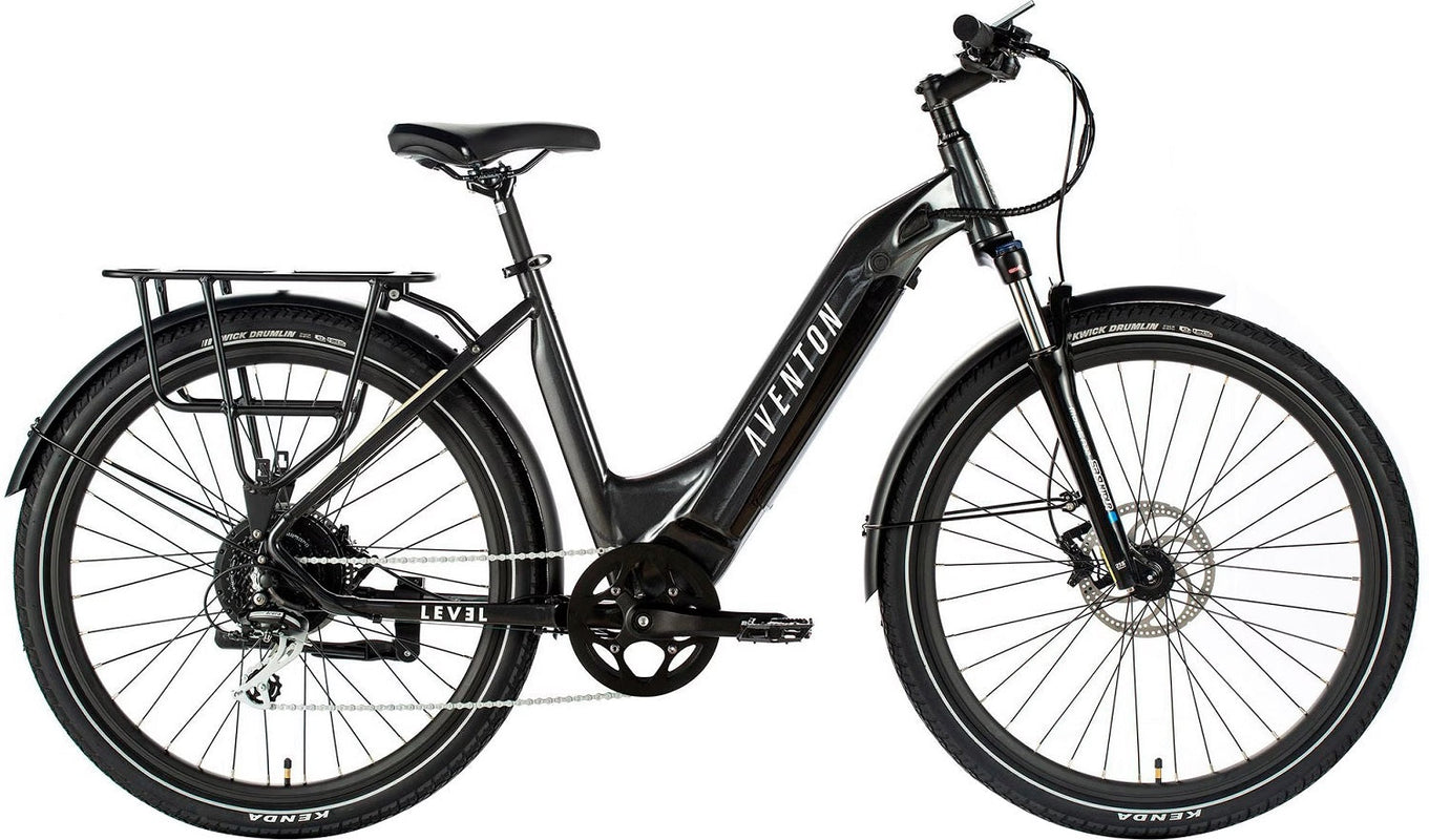 Aventon Level Commuter Step-Through Ebike with 40-mile Range - M/L - Earth Grey (Pre-Owned)