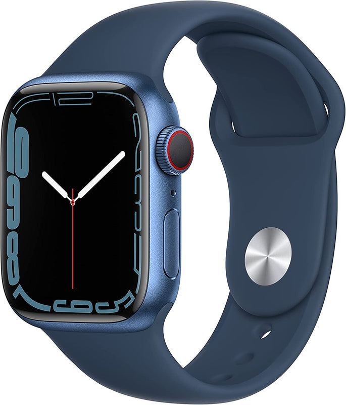 Apple Watch Series 7 (2021) 41mm GPS + Cellular - Blue Aluminum Case & Abyss Blue Sport Band (Pre-Owned)