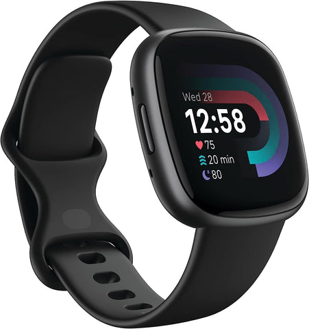 Fitbit Versa 4 Health & Fitness Smartwatch with GPS & Heart Rate - Graphite (Refurbished)