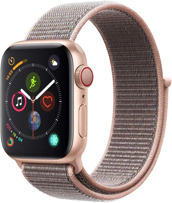 Apple Watch Series 4 (2018) 40mm GPS + Cellular -  Gold Aluminum Case & Pink Sand Sport Loop (New)